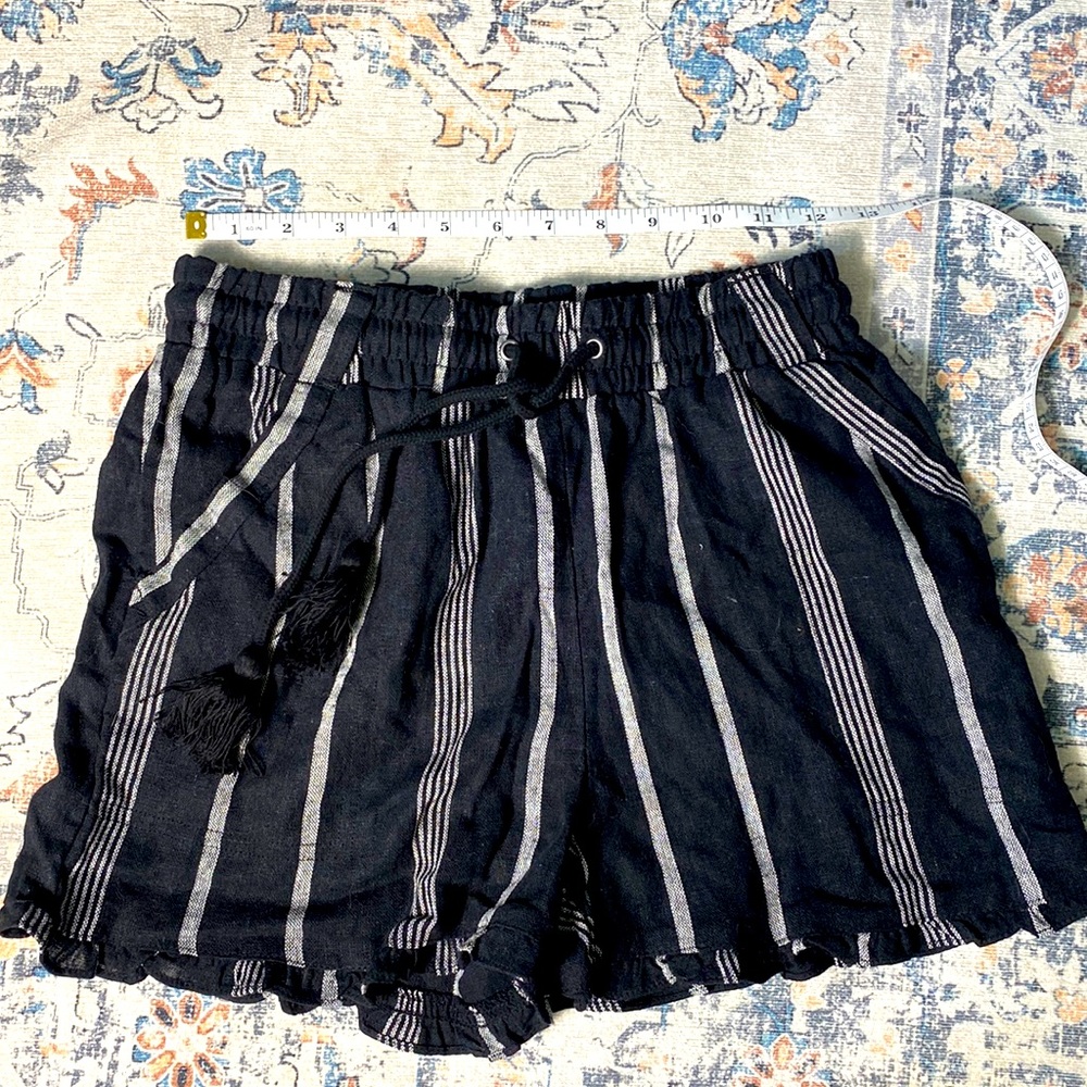 SO black and white striped lounge shorts size small